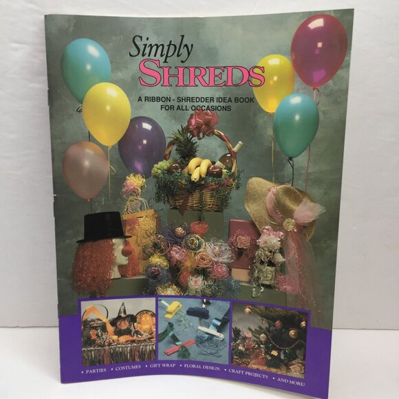 Vintage 2 Book Set Creative Gift Wrapping Fun Easy Simply Shreds Ribbon Shredder - Picture 10 of 16